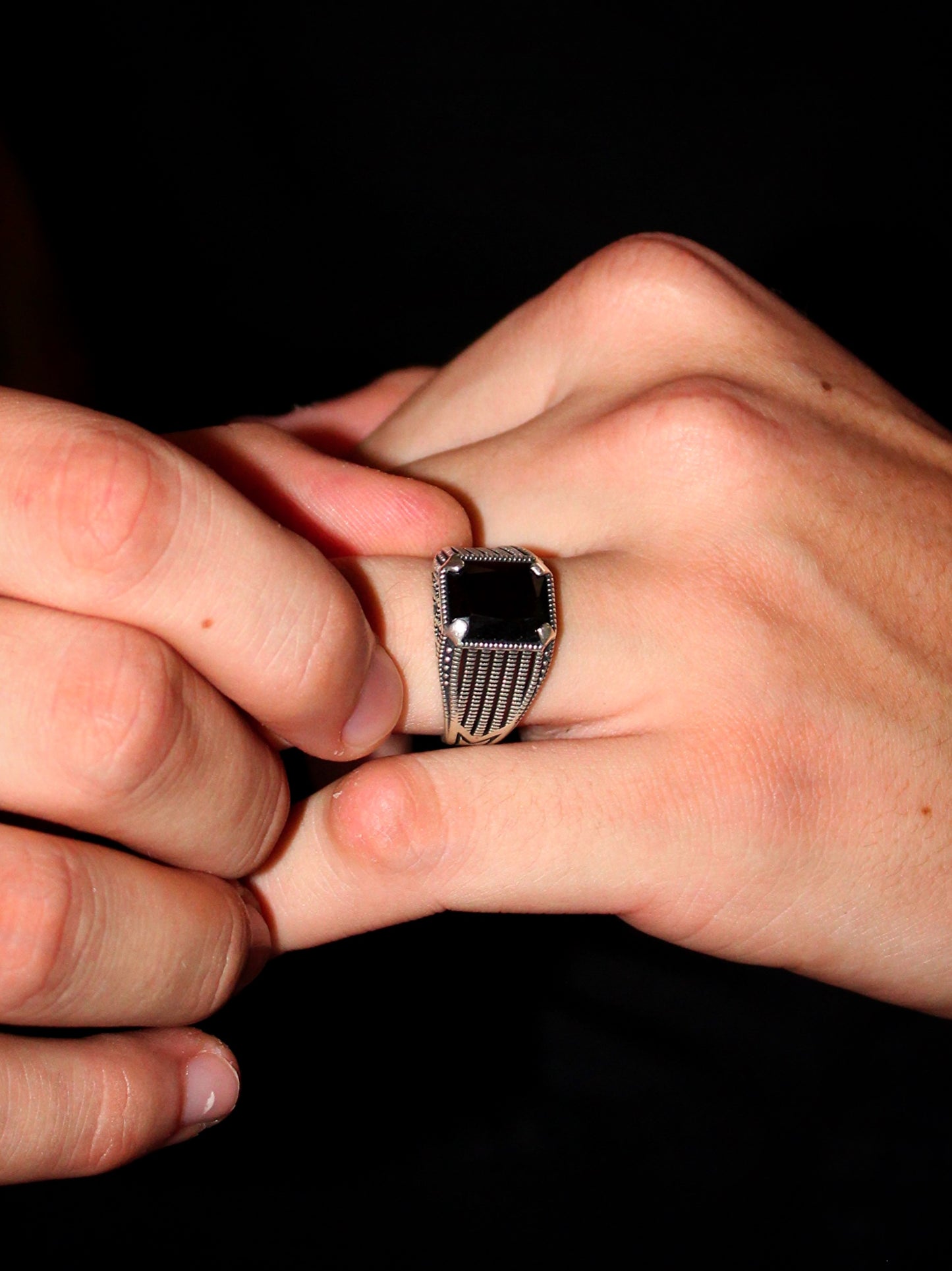 Anillo Piedra Ónix Negra
