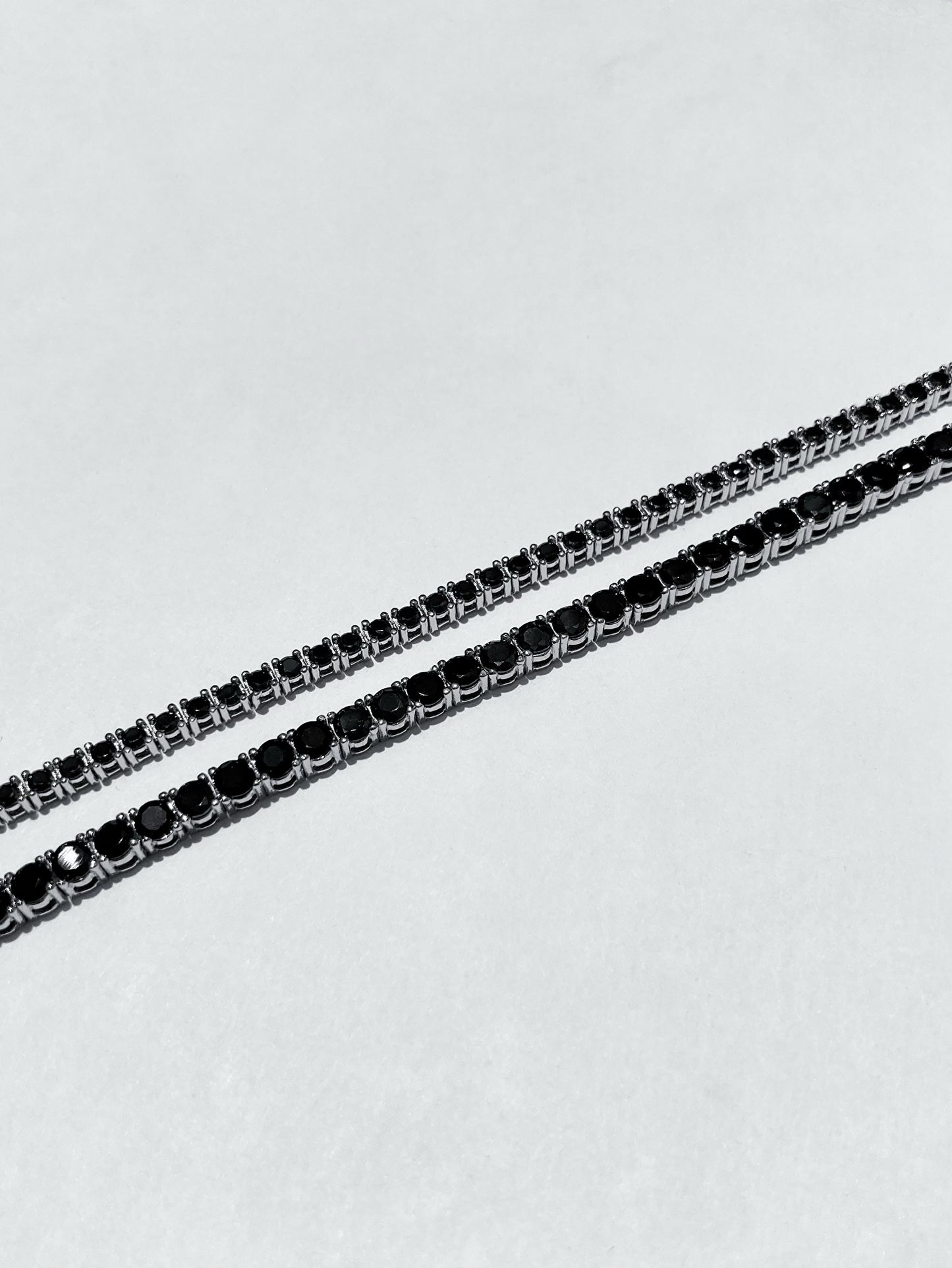 Pulsera Tipo Tenis Piedra Negra