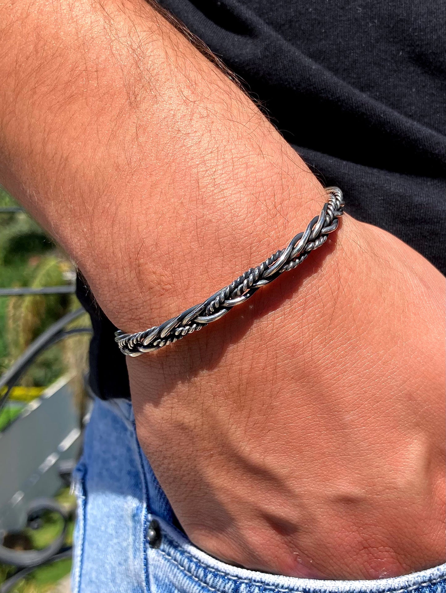 Brazalete Trenza y Clavo