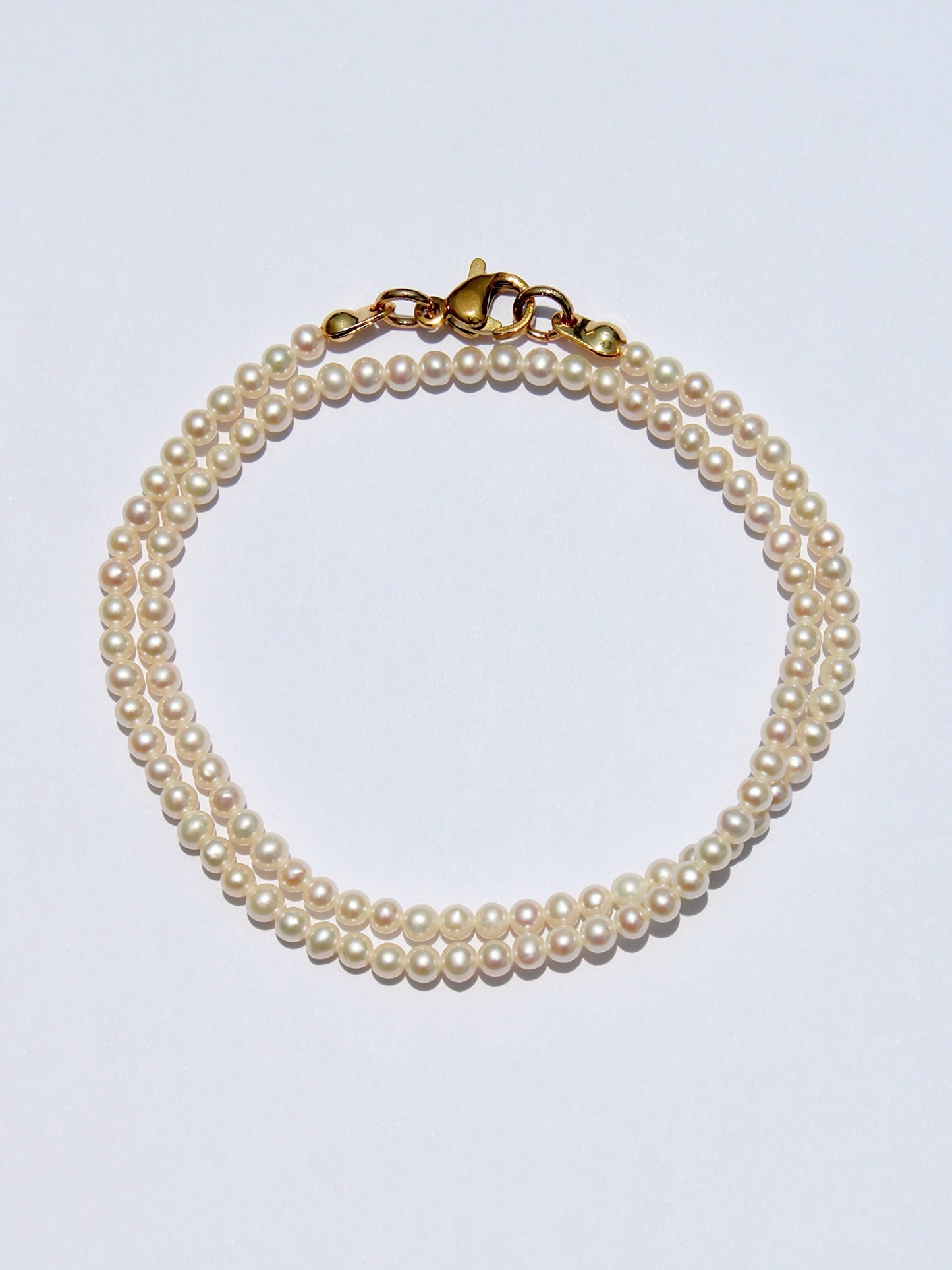Pulsera Doble Perlas Premium