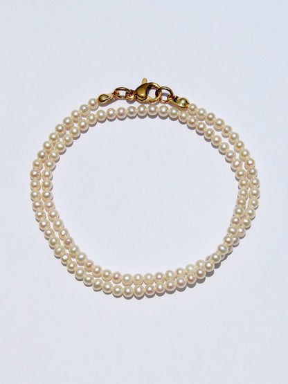 Pulsera Doble Perlas Premium