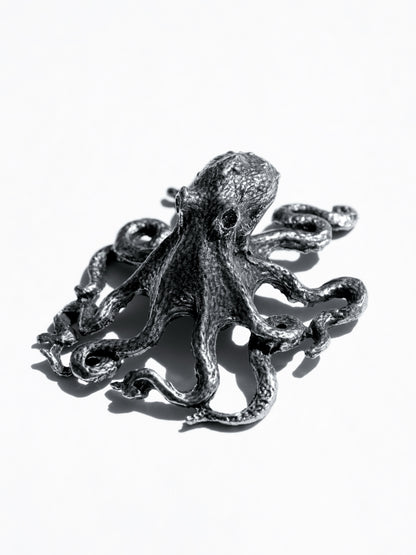 Escultura Pulpo Plata Esterlina