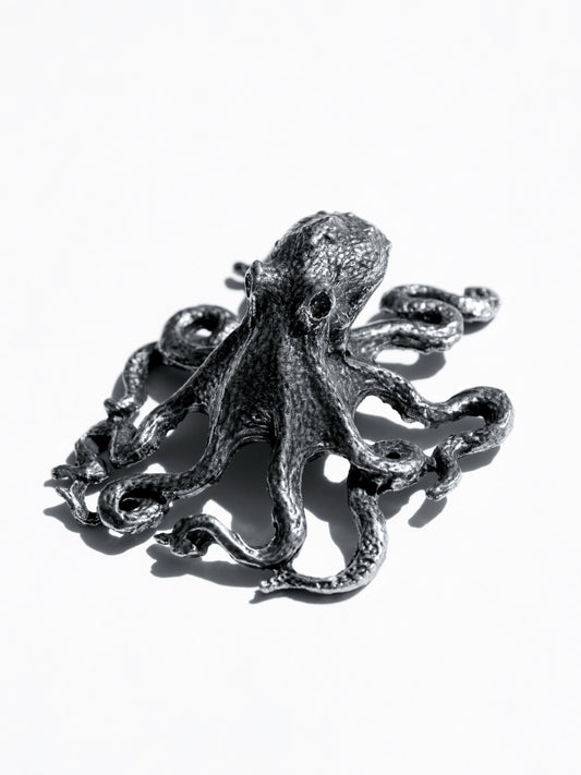 Escultura Pulpo Plata Esterlina
