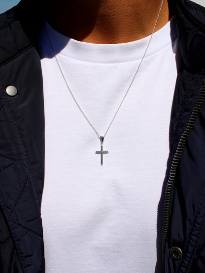 Cadena Cruz Cristo Minimalista