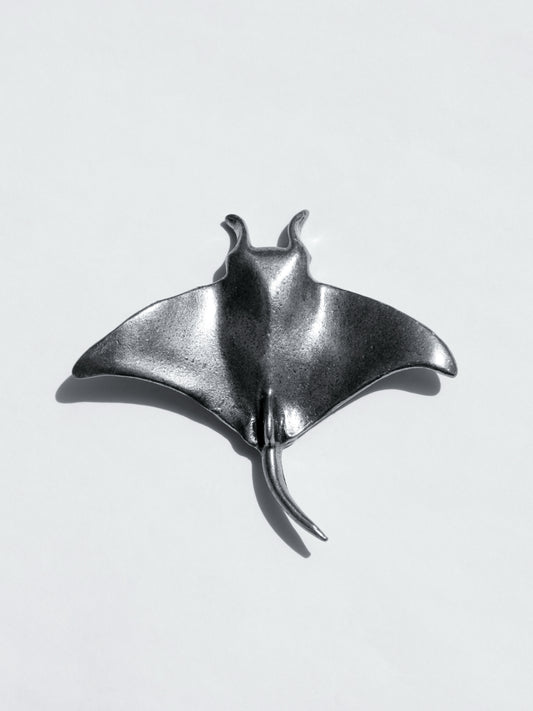 Escultura Mantarraya Plata Esterlina
