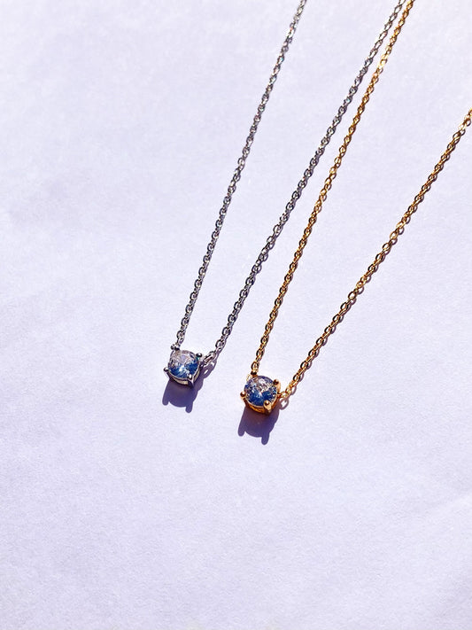 Collar Diamante Central Oro 14K