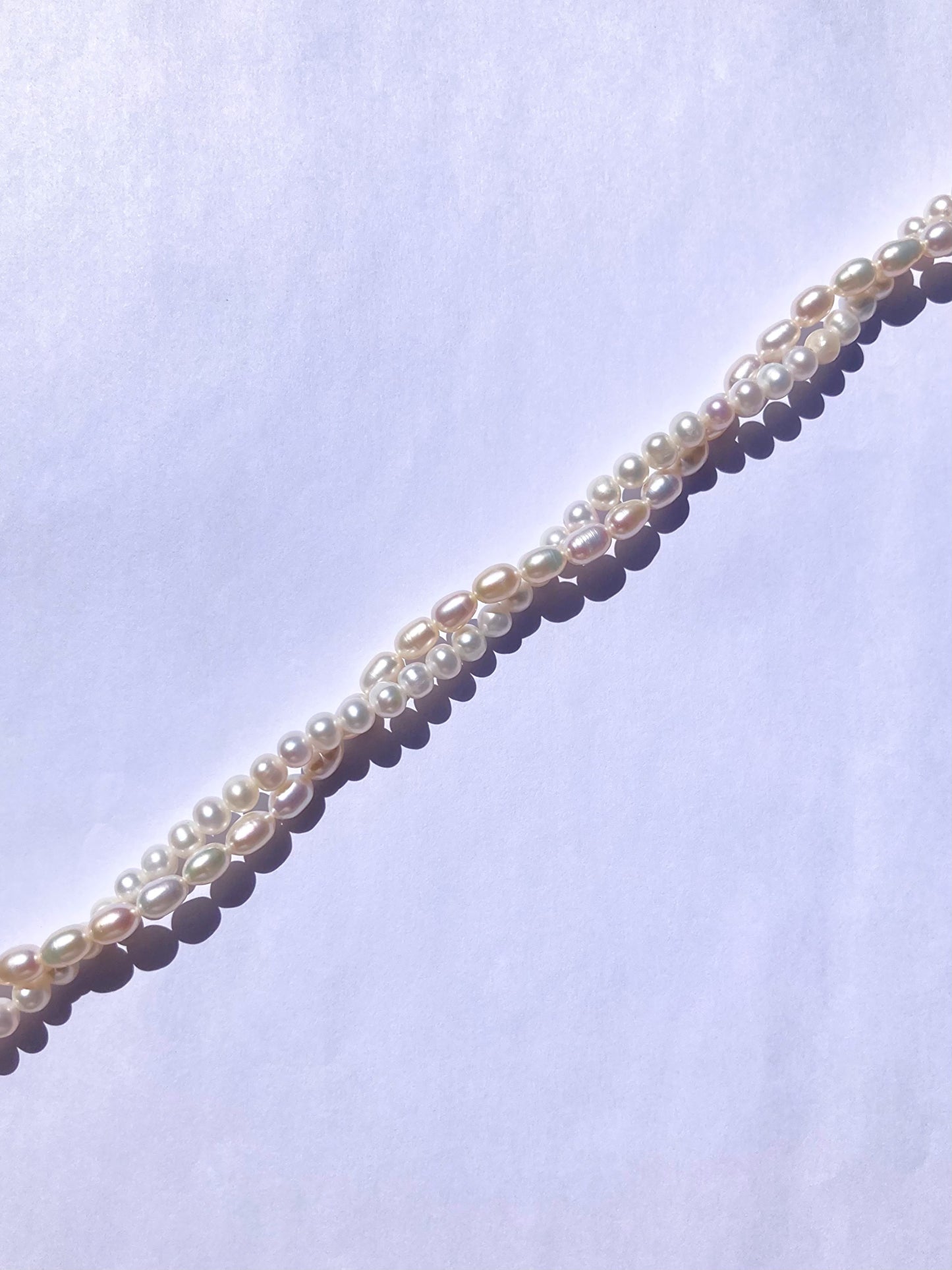 Collar Torcido Doble Perla