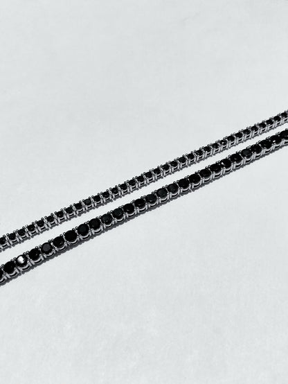 Pulsera Tipo Tenis Piedra Negra