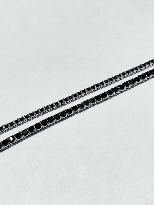 Pulsera Tipo Tenis Piedra Negra