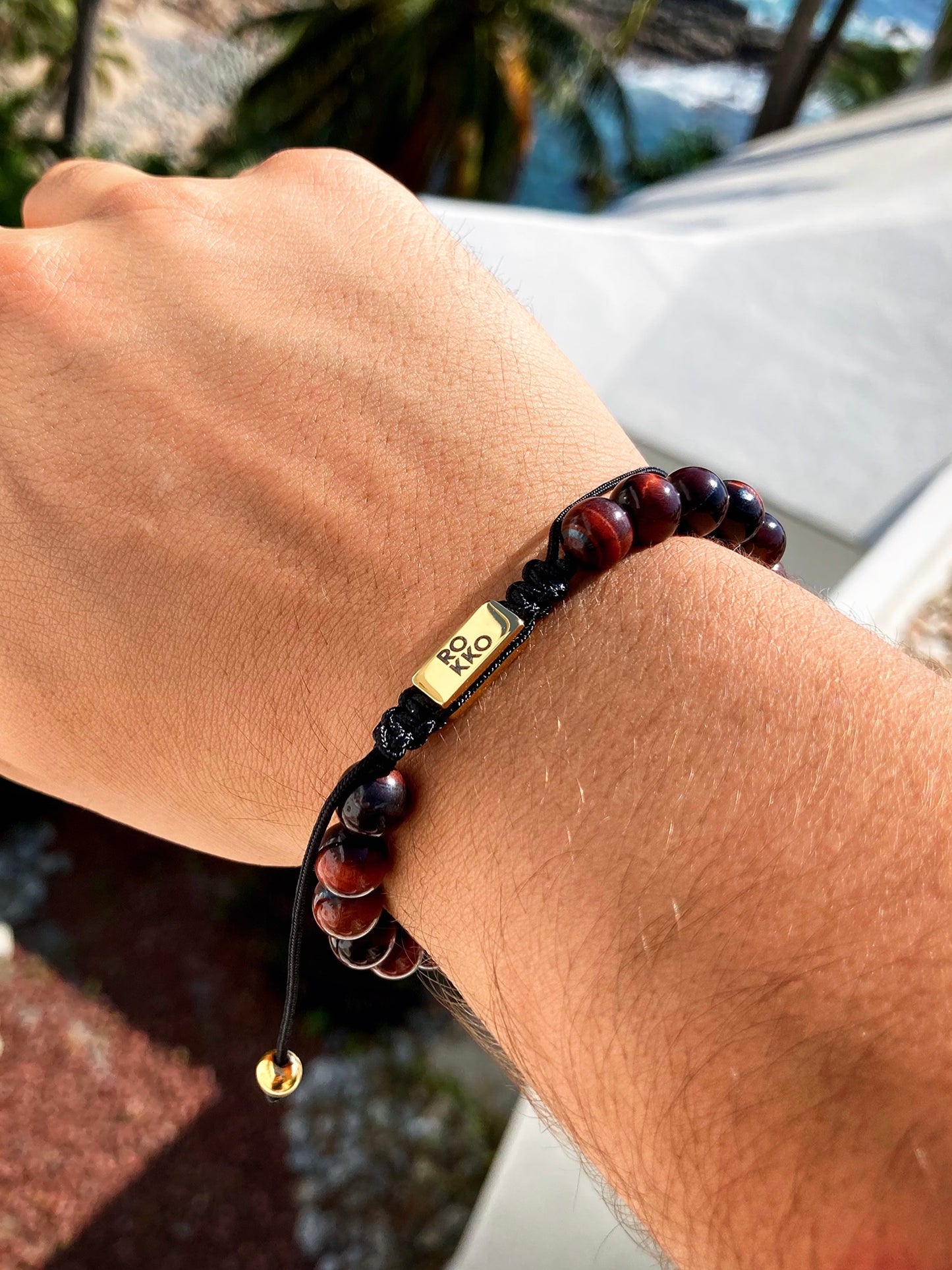 Pulsera Ojo de Tigre Rojo