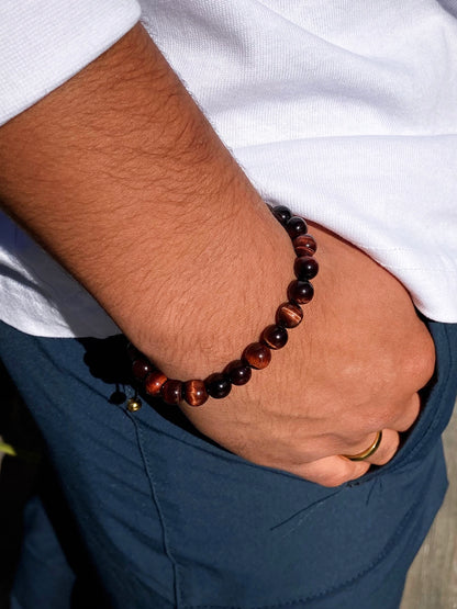 Pulsera Ojo de Tigre Rojo