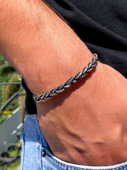 Brazalete Trenza y Clavo