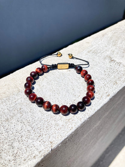 Pulsera Ojo de Tigre Rojo